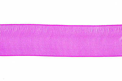 Лента органза 1015, шир. 10 мм/уп. 22,8+/-0,5 м, цвет ярк.розовый - купить в Арзамасе. Цена: 38.39 руб.