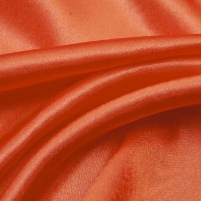 Поли креп-сатин 18-1445, 120 гр/м2, шир.150см, цвет оранжевый - купить в Арзамасе. Цена 157.15 руб.