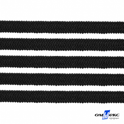 Лента эластичная вязанная (резинка) 4 мм (200+/-1 м) 400 гр/м2 черная бобина "ОМТЕКС" - купить в Арзамасе. Цена: 1.78 руб.