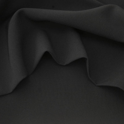 Костюмная ткань "Элис", 220 гр/м2, шир.150 см, цвет чёрный - купить в Арзамасе. Цена 308 руб.