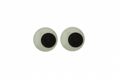 Глазки для игрушек, круглые, с бегающими зрачками, 8 мм/упак.100+/-2 шт, цв. -черно-белые - купить в Арзамасе. Цена: 28.86 руб.