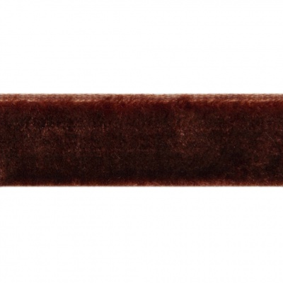 Лента бархатная нейлон, шир.12 мм, (упак. 45,7м), цв.120-шоколад - купить в Арзамасе. Цена: 396 руб.