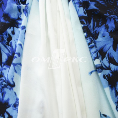 Плательная ткань "Фламенко" 19.1, 80 гр/м2, шир.150 см, принт растительный - купить в Арзамасе. Цена 241.49 руб.